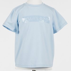 TWINSET Light blue logo t-shirt