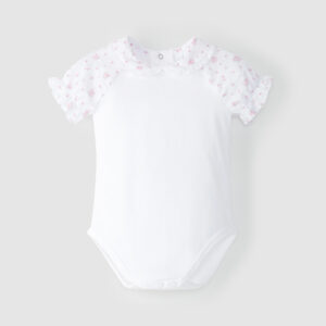 Body with sleeves and fabric collar