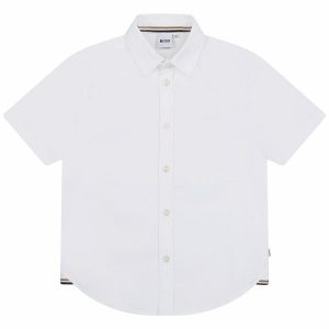 BOSS Short-sleeved shirt boy white