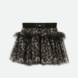 Georgian Leopard Skirt Black
