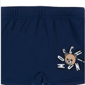 MOSCHINO Navy Blue Swim Trunks